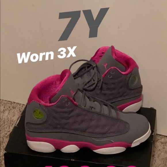 Jordan Shoes - JORDAN 13 Retro Cool GREY FUSION PINK GS